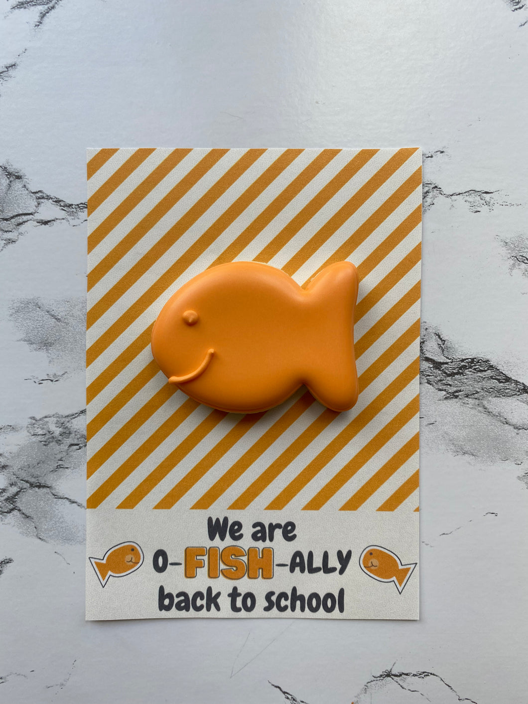 O-FISH-ally back to school mini cookie card